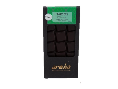 Aroha Tarsos-Kaynar Baharatlı %75 Bitter Ballı Çikolata 80 Gr